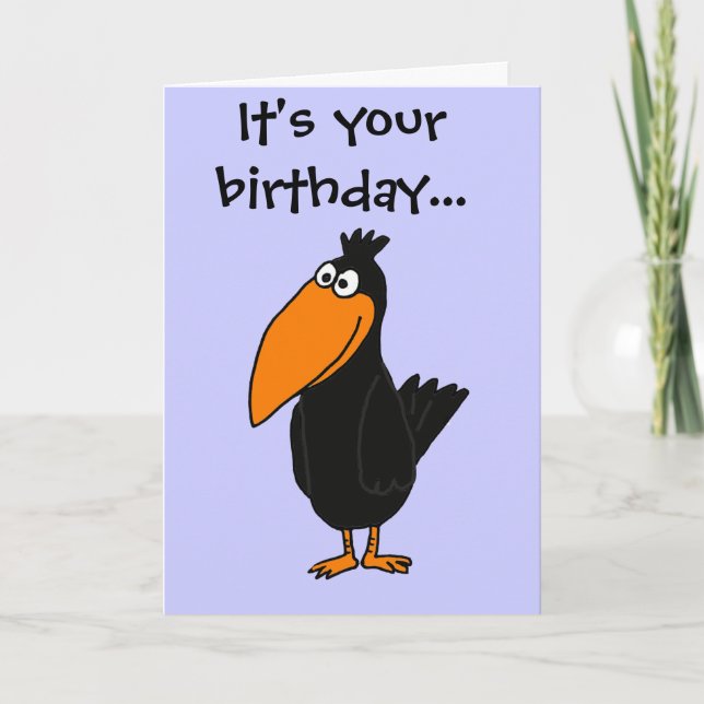 XX- Funny Crow Design Card (Front)