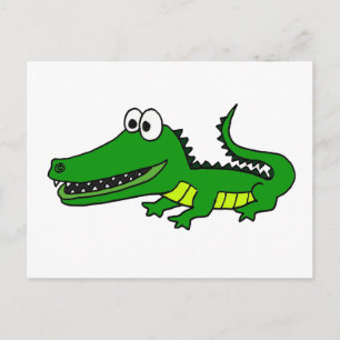 XX- Funny Funky Gator Postcard