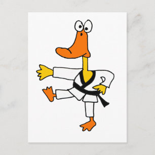 XX- Funny Martial Arts Duck Postcard