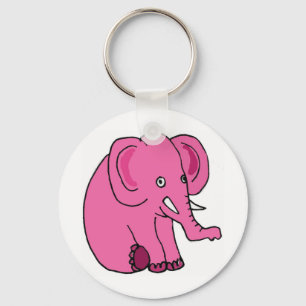 XX- Funny Pink Elephant Keychain