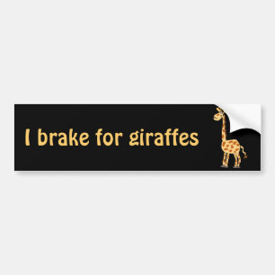 XX- Funny Primitive Art Giraffe Bumper Sticker