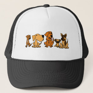 XX- Funny Rescue Dogs Group Cartoon Trucker Hat