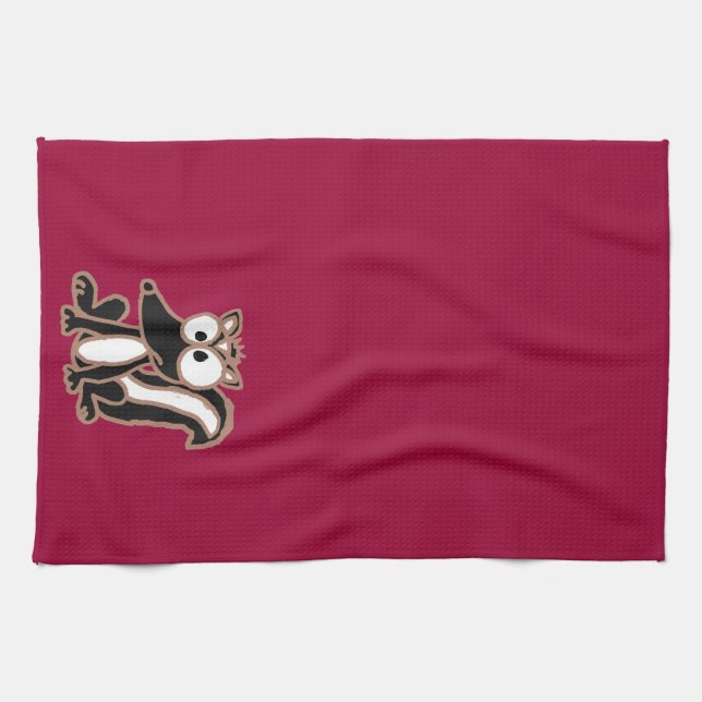 XX- Funny Skunk Cartoon Kitchen Towel (Horizontal)