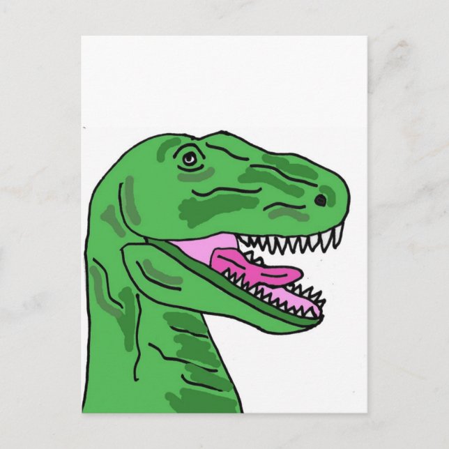 XX- Funny T-Rex Dinosaur Cartoon Postcard (Front)