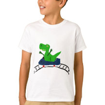 XX- Funny T-rex Dinosaur on Roller Coaster Art