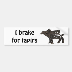 XX- Funny Tapir Cartoon Bumper Sticker