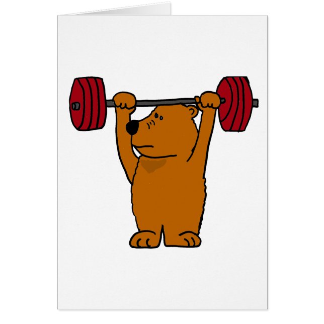 XX haltérophilie drôle d'ours Brown (Devant)