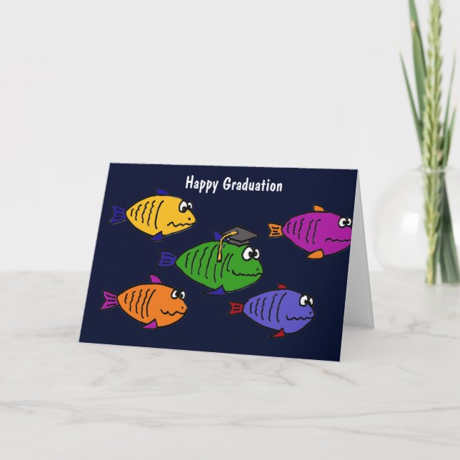 XX- Happy Graduation School of Fish Card (Front)