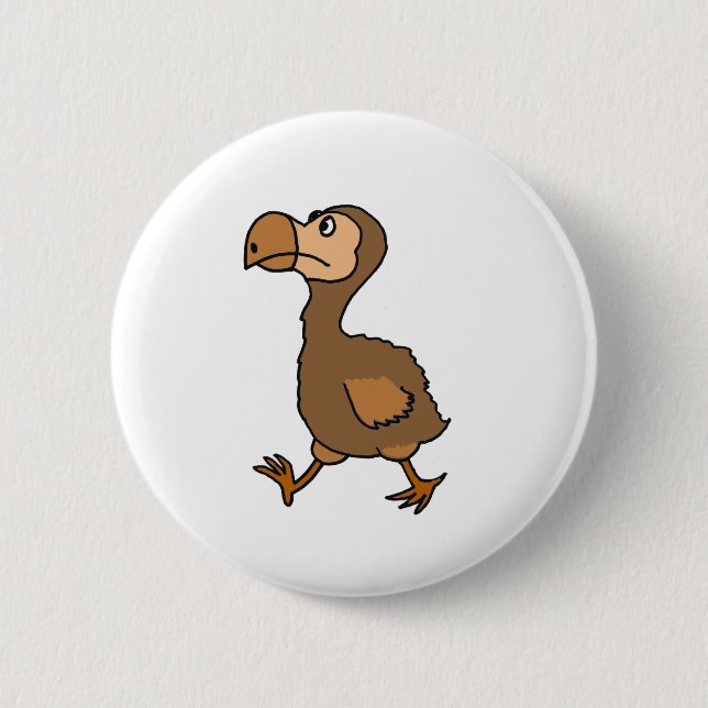 XX- Hilarious Dodo Bird Design 2 Inch Round Button (Front)