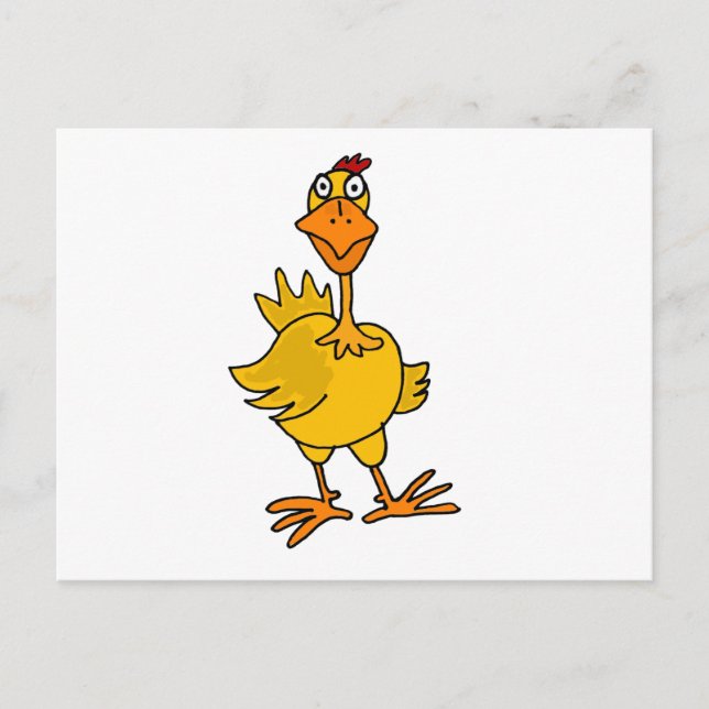 XX- Hilarious Goofy Chicken Postcard (Front)