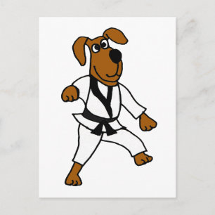 XX- Martial Arts Puppy Dog Postcard