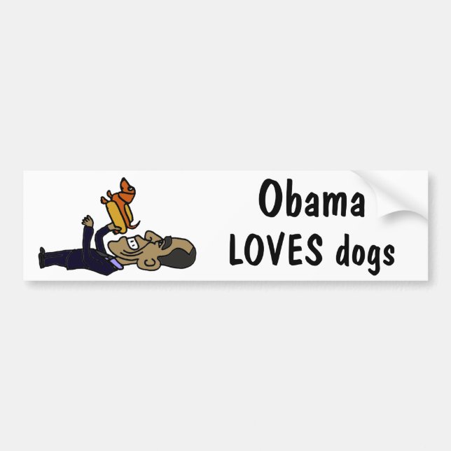 XX- Obama LOVES Dogs Bumper Sticker (Front)