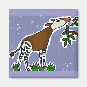 XX- Okapi Art Cartoon Magnet
