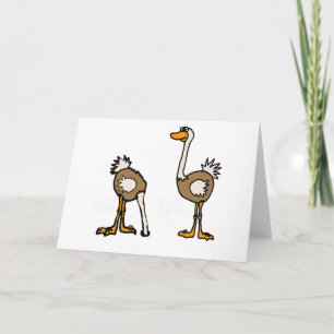 XX- Ostriches in Sand Card