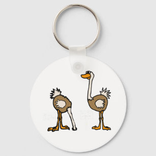 XX- Ostriches in Sand Keychain