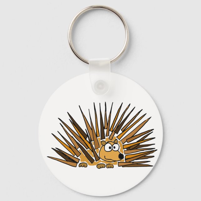 XX- Porcupine Art Cartoon Keychain (Front)