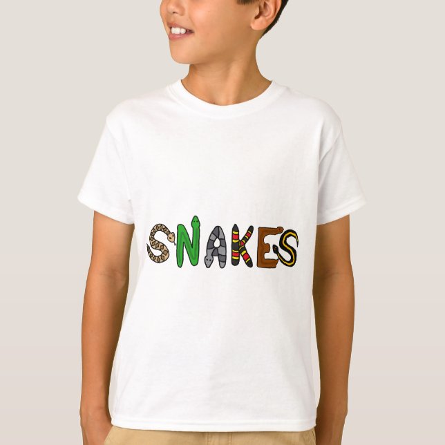 XX- Snakes Letters Art T-Shirt (Front)