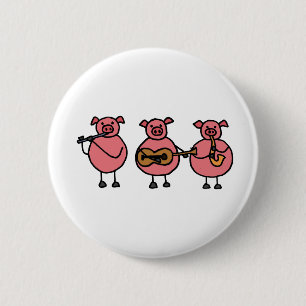 XX- Three Little Musical Pigs 2 Inch Round Button