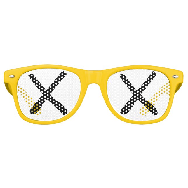 XX Yeux - Lunettes de soleil "Crossout Eyes" Jaune (Devant)