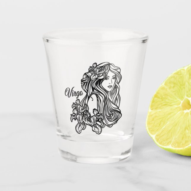 xxdbl Virgo The Virgin Zodiac Shot Glass (Front)