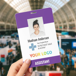 XXL Personalized Hospital Employee Logo & Photo ID Badge