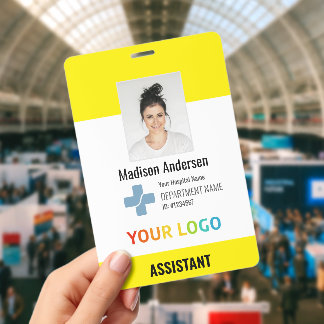 XXL Personalized Hospital Employee Logo & Photo ID Badge