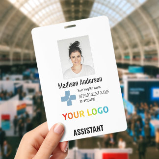 XXL Personalized Hospital Employee Logo & Photo ID Badge