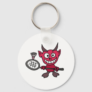 XY- Devil Playing BADminton Cartoon Keychain