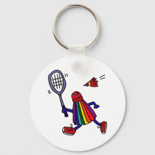 XY- Funny Badminton Birdie Cartoon Keychain