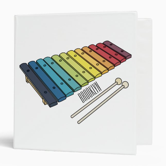 Xylophone cartoon illustration binder (Front/Inside)