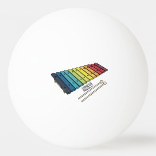 Xylophone cartoon illustration ping pong ball