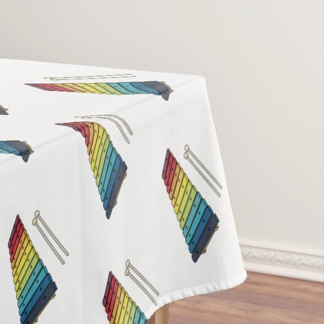 Xylophone cartoon illustration tablecloth (In Situ)