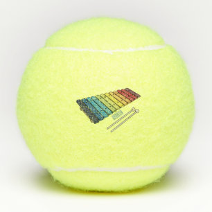 Xylophone cartoon illustration tennis balls