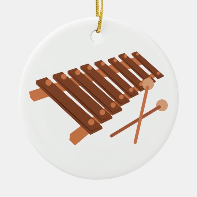 Xylophone Ceramic Ornament (Front)