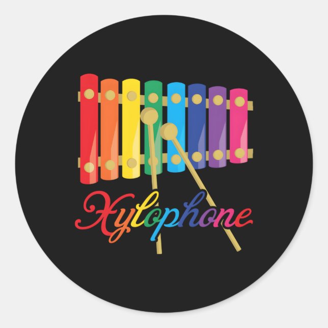 Xylophone Classic Round Sticker (Front)