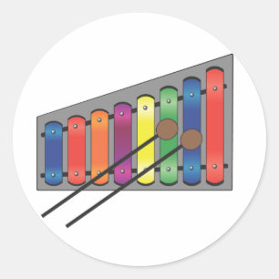 xylophone classic round sticker