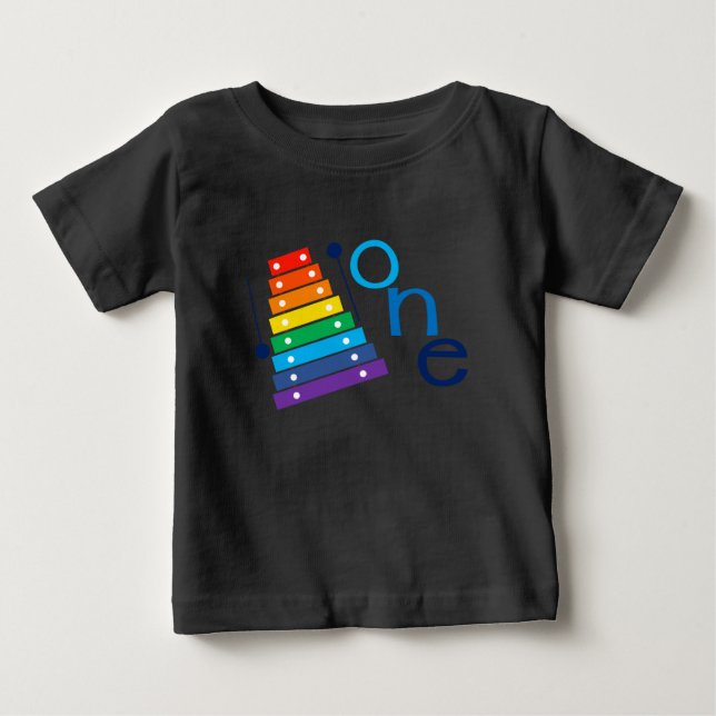 Xylophone first birthday shirt (Front)
