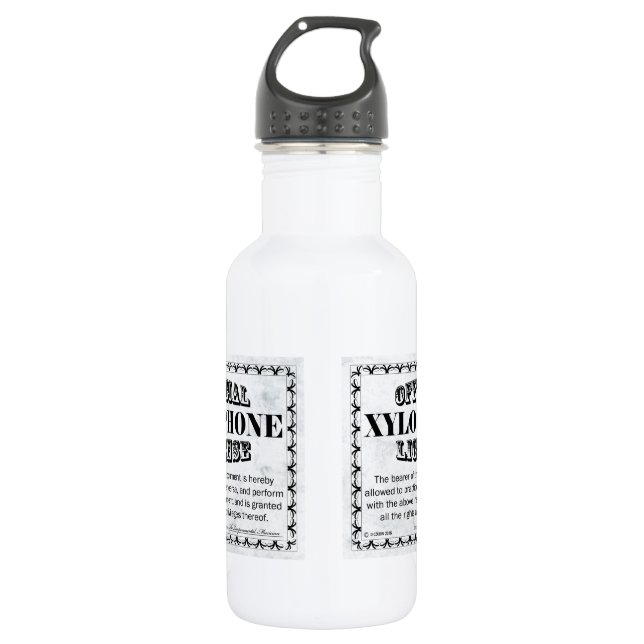Xylophone License 532 Ml Water Bottle (Front)