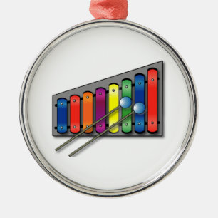 Xylophone Metal Ornament