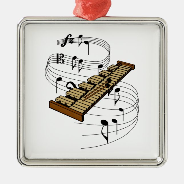 Xylophone Metal Ornament (Front)