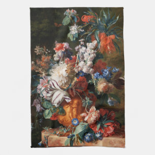 Xzendor7 Bouquet Of Flowers by Jan van Huysum Kitchen Towel