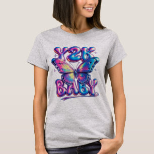 Y2K Baby Chrome Butterfly T-Shirt