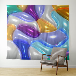 Y2K Colourful Party 90s Star Shot Backdrop  Tapestry