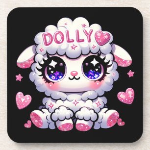 Y2K dolly sheep glitter glamour Coaster