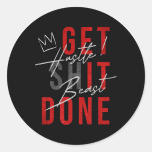 Y2k Fitness Quote Fashion Gym Training Discipline Classic Round Sticker