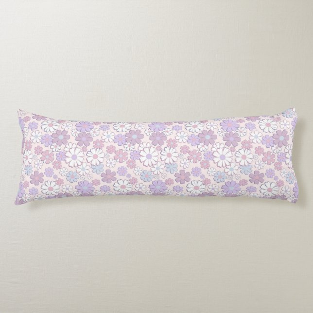 Y2K Flower Pattern Body Pillow (Front)