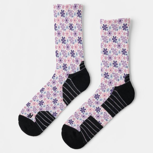 Y2K Flower Pattern Socks (Left)