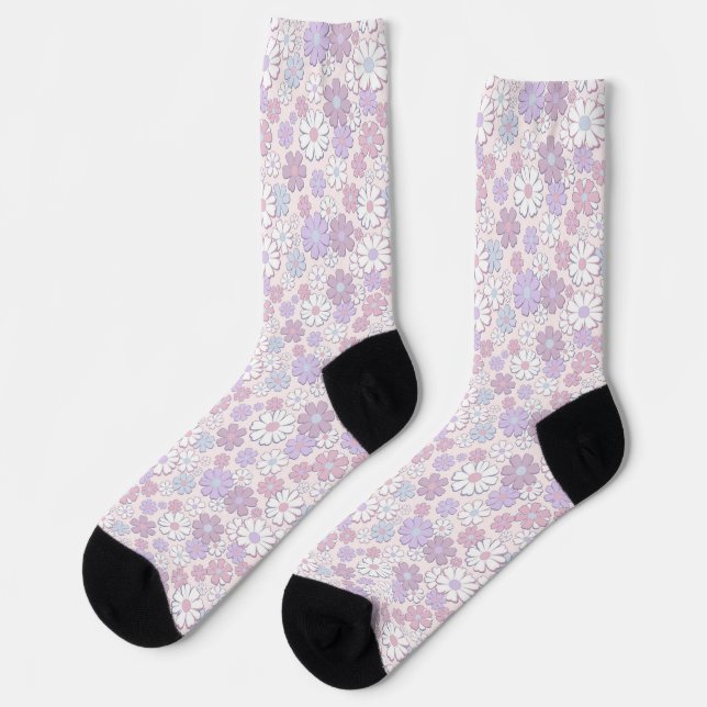 Y2K Flower Pattern Socks (Left)