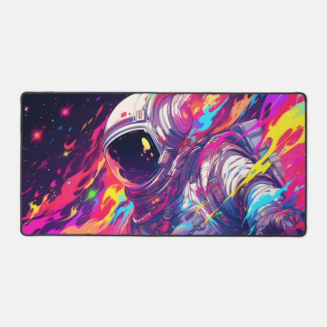 Y2K Galaxy Astronaut for Gamers Desk Mat (Front)