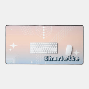 Y2k Gradient Personalized Name  Desk Mat